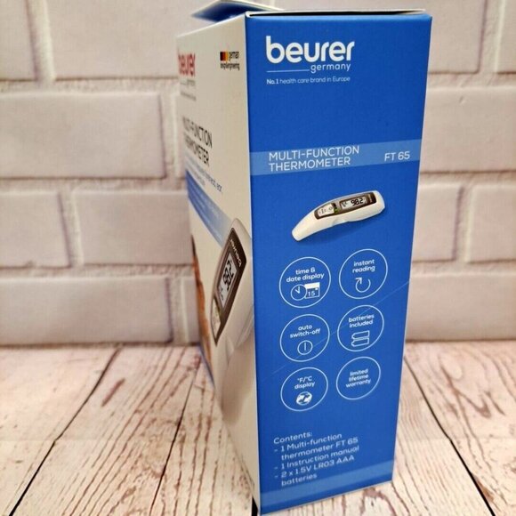 Beurer FT 65 Multi-Function Thermometer With LED Display, For Forehead/Ear/Surfa - Picture 4 of 6